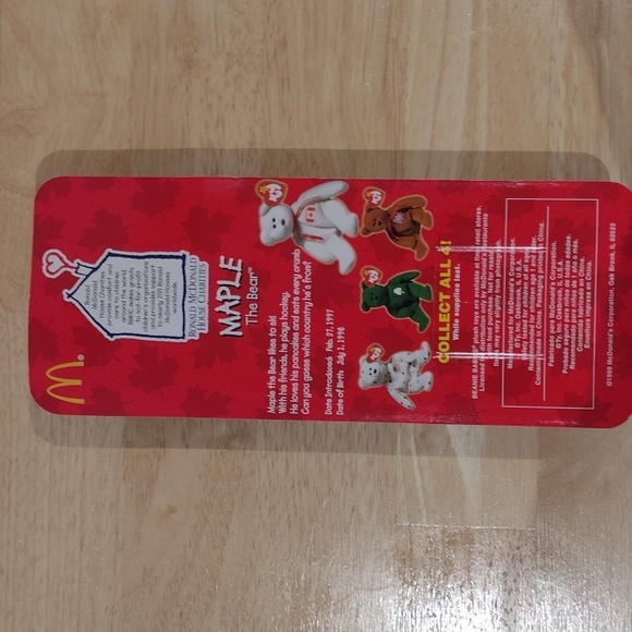 Maple the Bear Mini Beanie Baby - Picture 2 of 2
